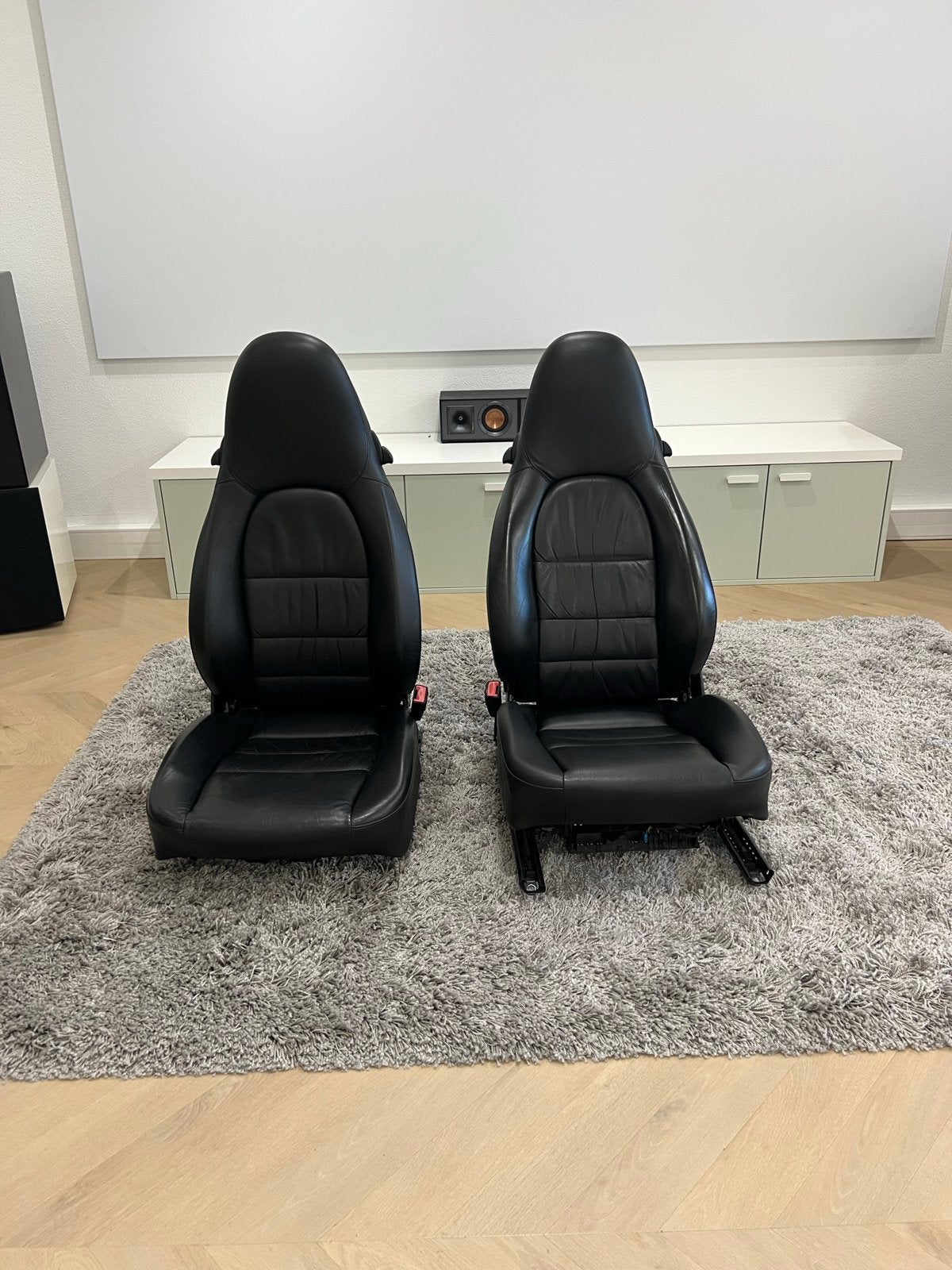 Porsche 911 (996) Lederen Sportstoelen - Zwart, Ophalen, Gebruikt, Porsche