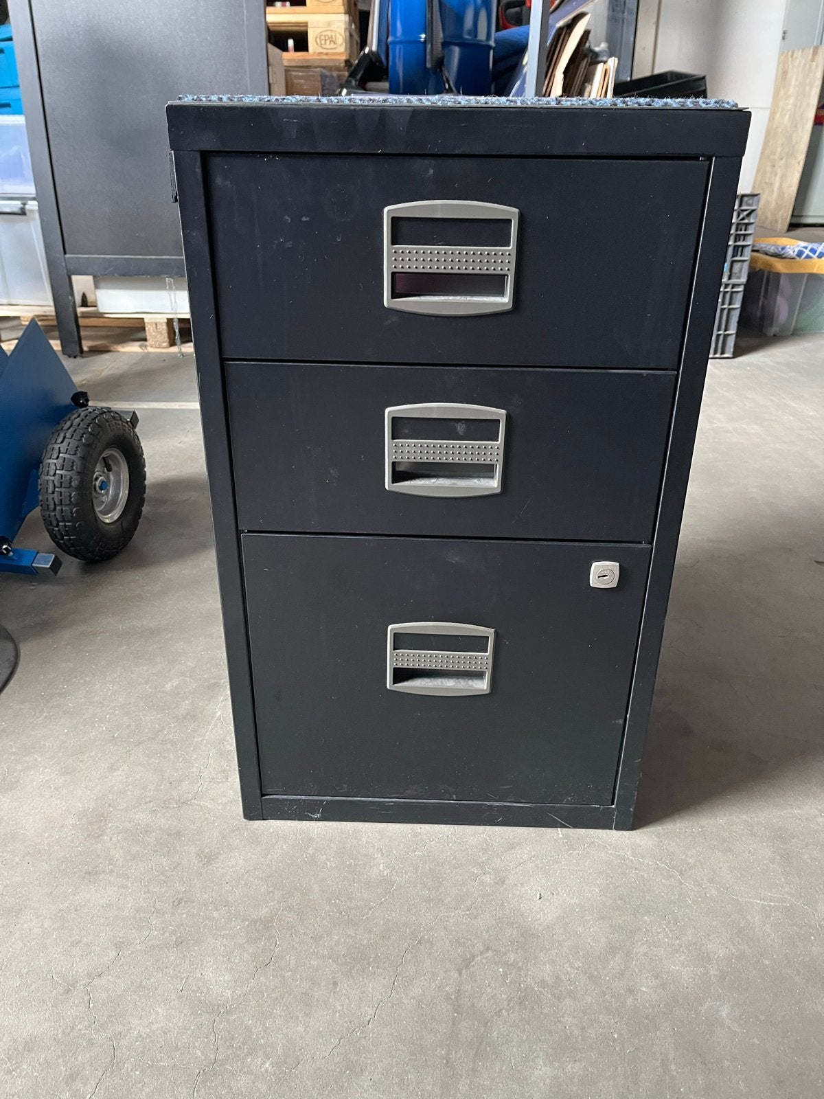 Metalen ladekastje met 3 laden - Zwart, Huis en Inrichting, Kasten | Ladekasten, Minder dan 50 cm, Gebruikt, Ophalen of Verzenden