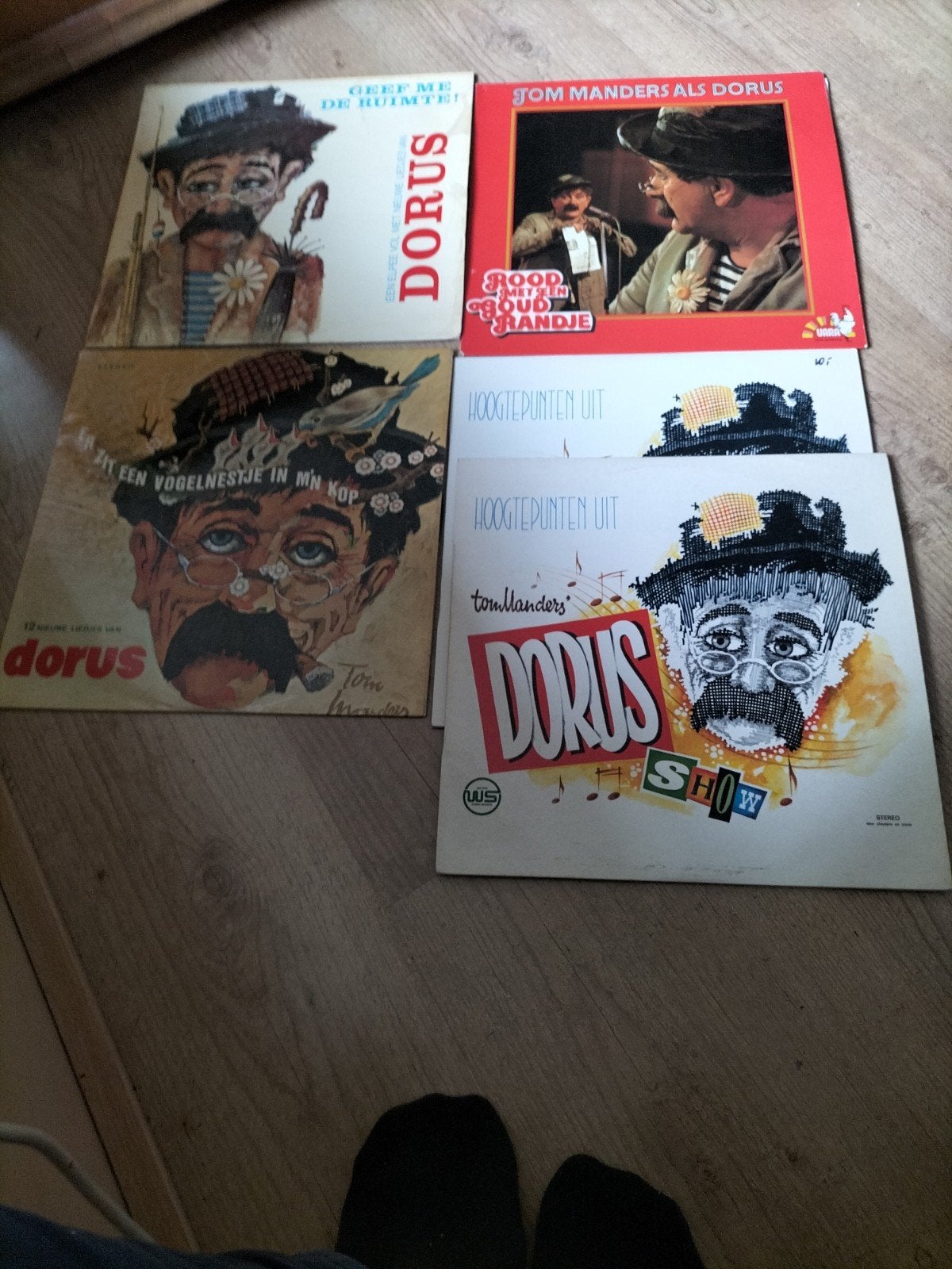 Dorus (Tom Manders) LP's - Verkleurde hoezen, LP, Gebruikt, Cabaret of Kleinkunst, Ophalen of Verzenden
