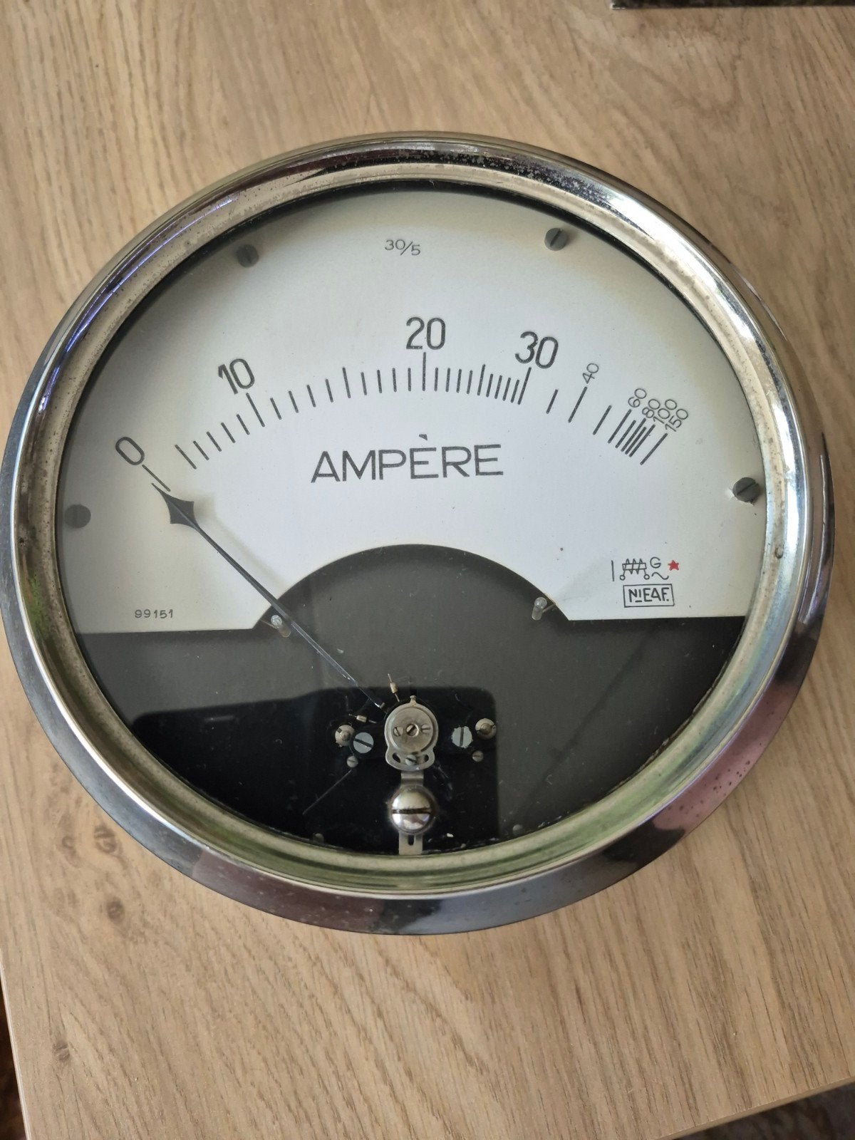Vintage NIEAF Ampèremeter - Industrieel Erfgoed, Ophalen of Verzenden