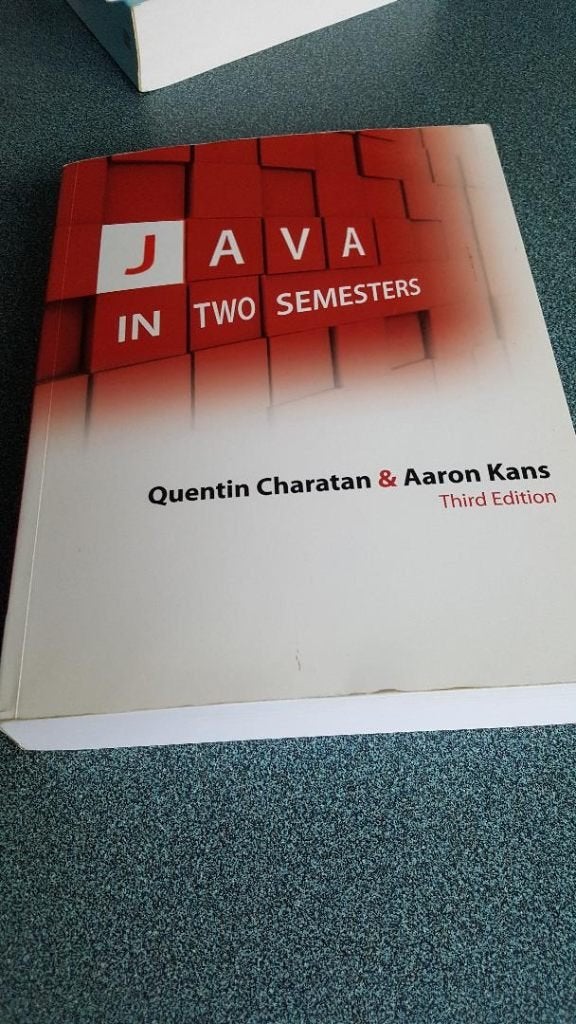 JAVA in two semesters, Programmeertaal of Theorie, Charatan en Kans, Ophalen of Verzenden, Zo goed als nieuw