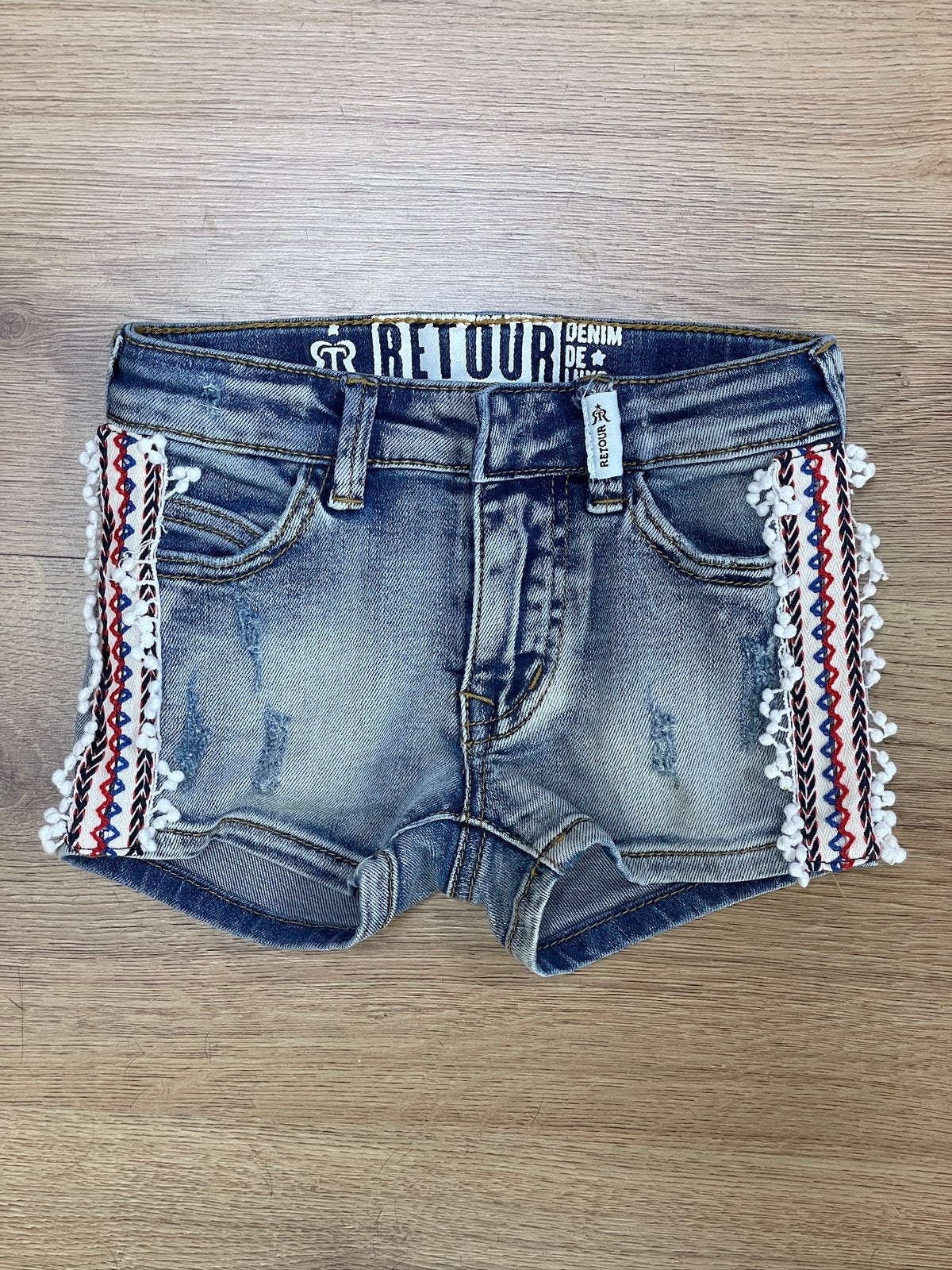 Retour korte jeans - maat 104, Kinderen en Baby's, Kinderkleding | Maat 104, Broek, Second-Round, Meisje, Ophalen of Verzenden