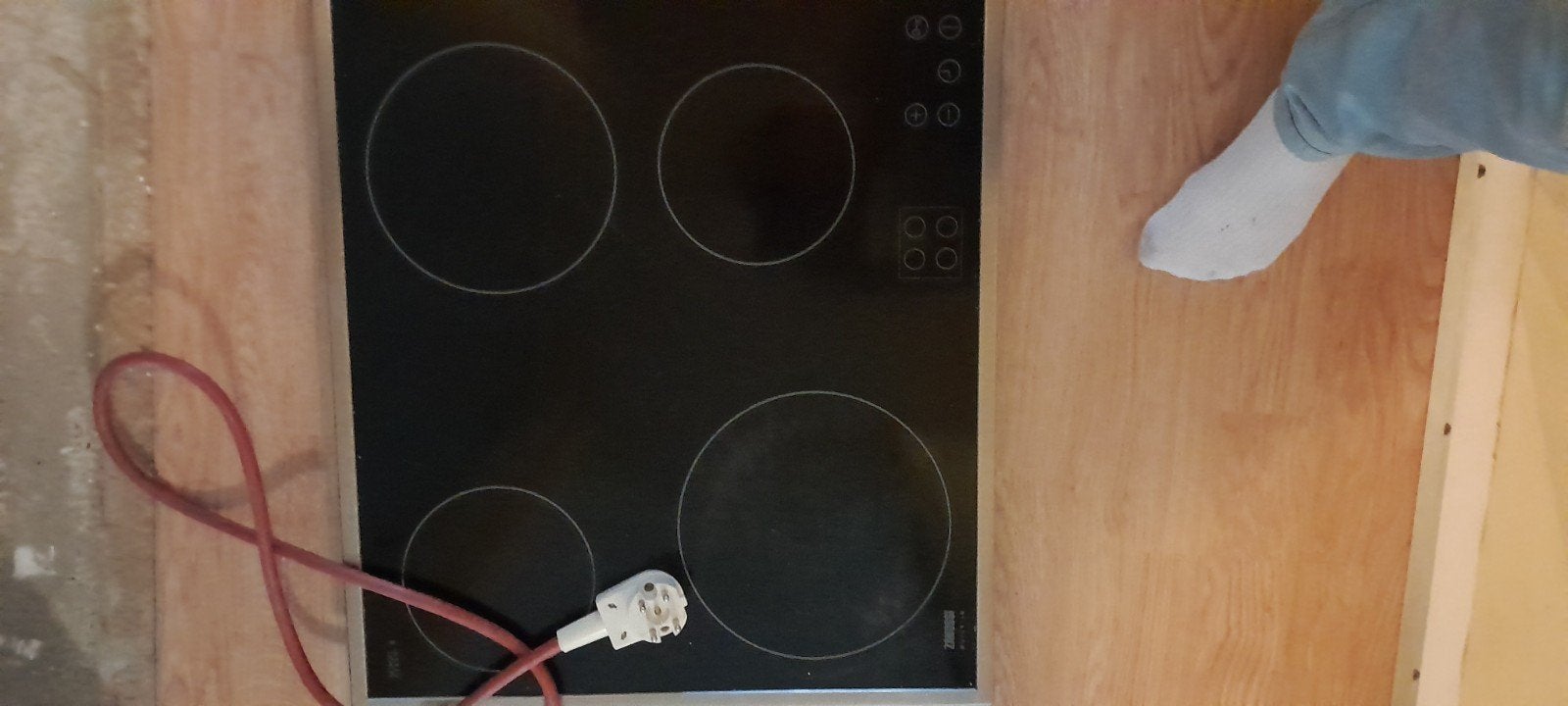 Elektrische kookplaat met 4 kookzones, Ophalen, Gebruikt, 4 kookzones, Inbouw
