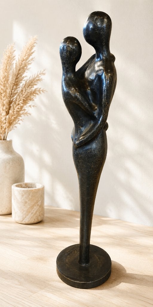 bronzen beeld / LIEFDESPAAR, Nieuw, Info@huisentuindecoratiemarie.nl, Mensenbeeld, Huis en tuin decoratie marie
