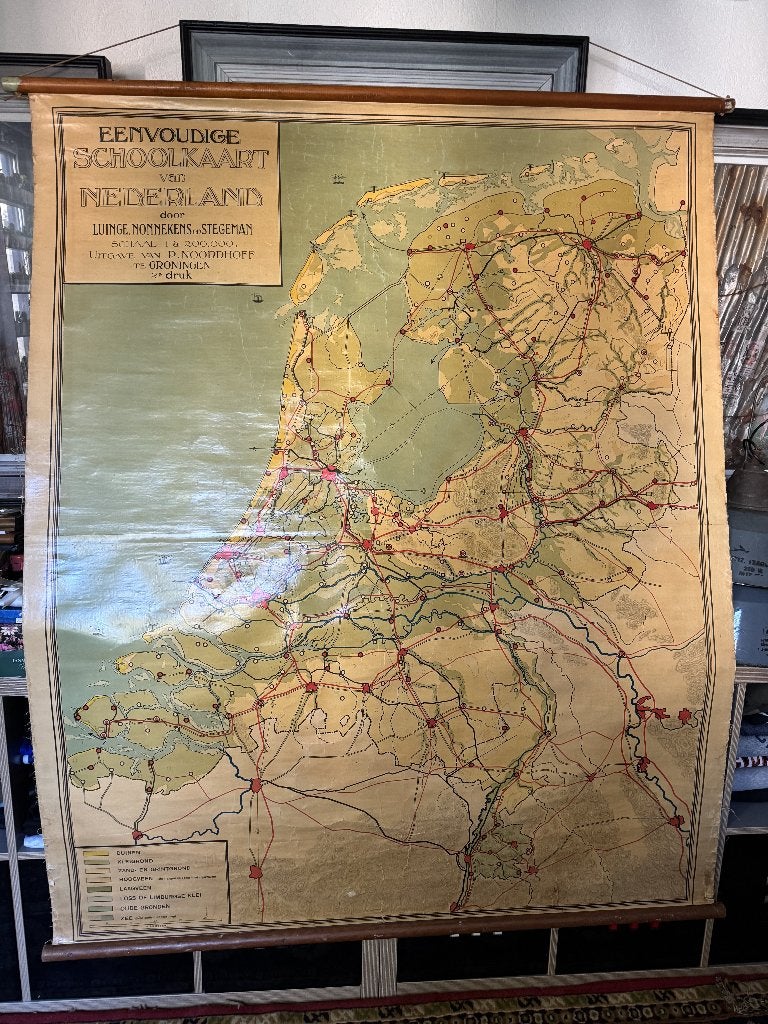 Schoolkaart Nederland jaren 40, Ophalen, Aardrijkskunde