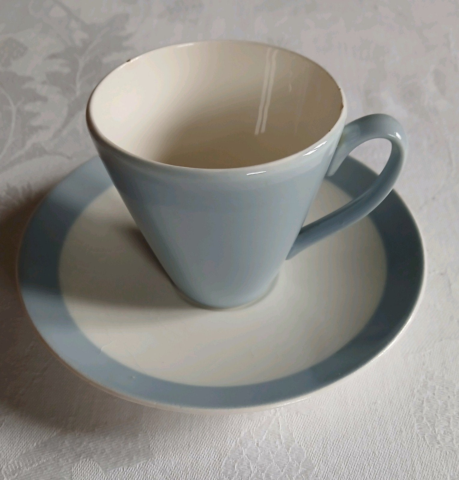 Pastel kop en schotel, Antiek en Kunst, Antiek | Servies los, Ophalen of Verzenden