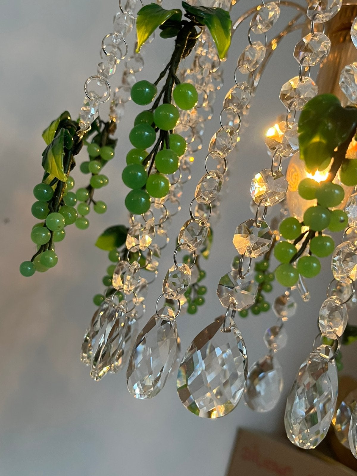 Foto 6 van 9 beschikbaar vintage groene murano druiven kroonluchters