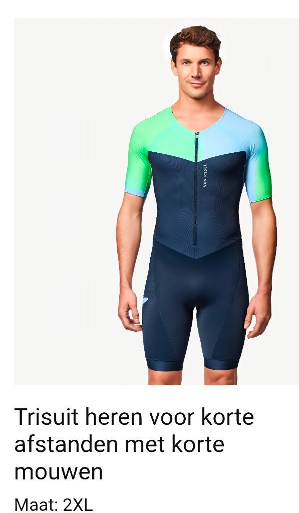 Triathlon trisuit, Blauw, Overige maten, Ophalen of Verzenden, Hardlopen of Fietsen
