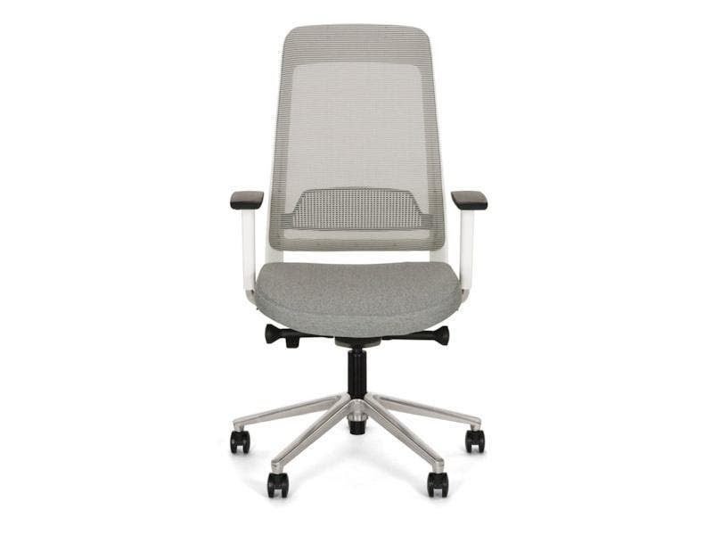Bureaustoel Jordan 20 Grijs, Grijze stoffering, Wit frame, Nieuw, Ophalen of Verzenden, Grijs, Bureaustoel