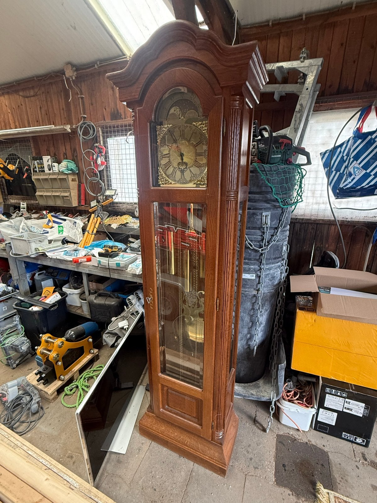 Antieke Interclock Staande Klok - Wereldberoemde Klokkenmake, Antiek en Kunst, Ophalen
