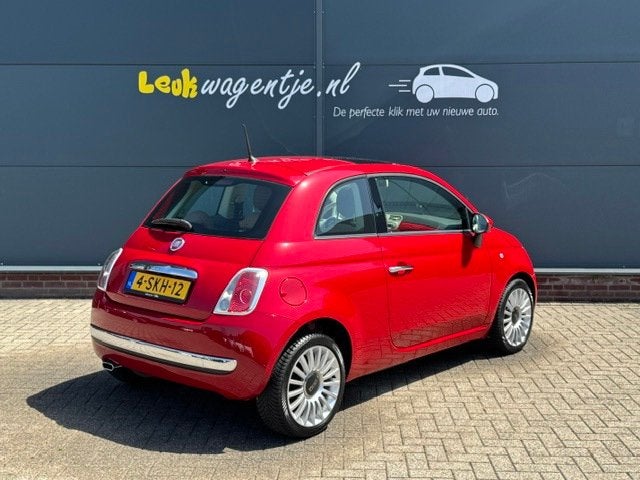 Fiat 500 1.2 Lounge *climate *panorama *distrib.-riem nieuw, Voorwielaandrijving, Euro 5, Stof, Gebruikt