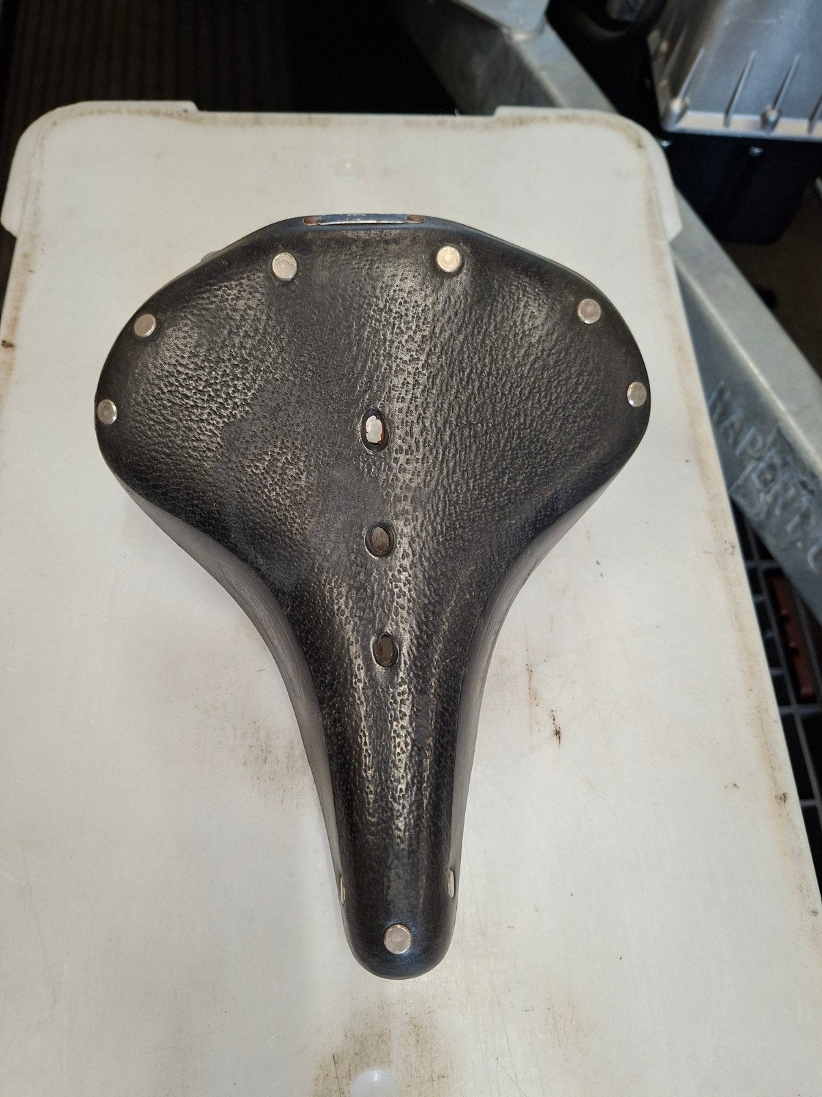 Brooks B66S Zadel - Vintage Leer met Veren, Fietsen en Brommers, Toerfiets, Gebruikt, Leer, Ophalen of Verzenden