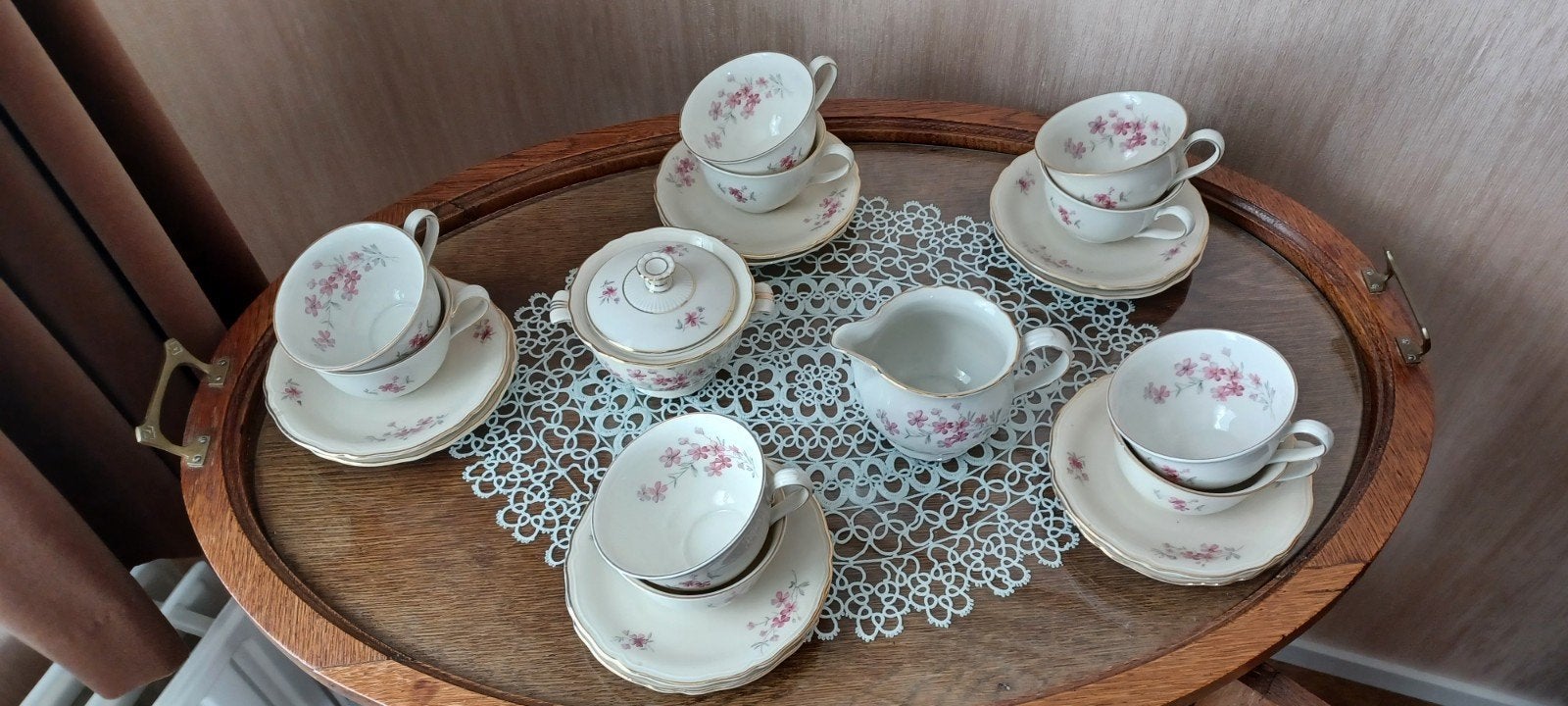 Vintage Bavaria Germany Elite Theeservies - Puntgaaf, Antiek en Kunst, Antiek | Servies compleet, Ophalen