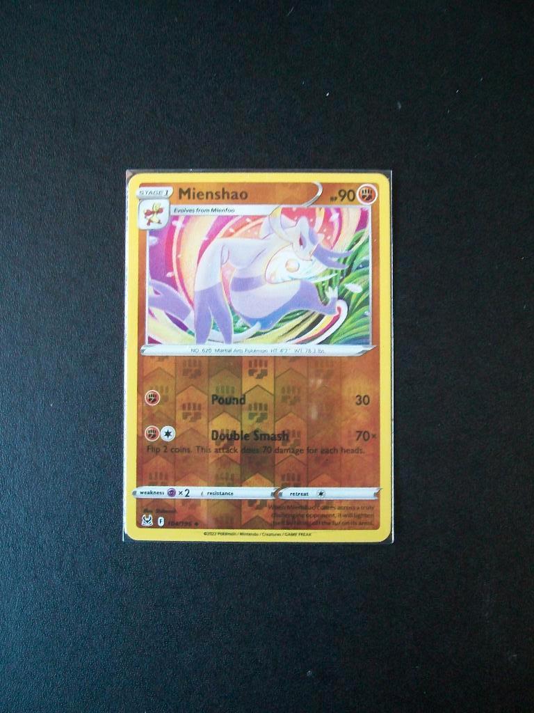 8926: Nieuwe Pokemon kaart holofoil MIENSHAO HP 90 (104/196), Verzenden, Nieuw, Losse kaart, Foil