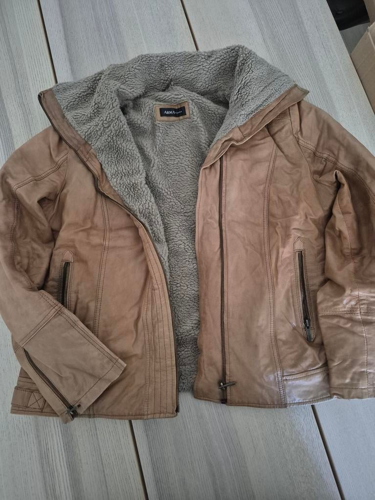 Leren Arma jas cognac, Ophalen of Verzenden, Zo goed als nieuw, Maat 42/44 (L), Bruin