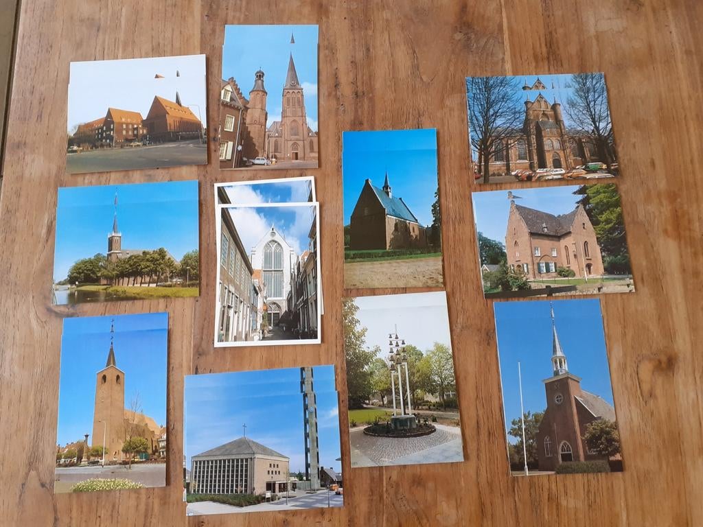 Vintage ansichtkaarten Nederlandse kerken, Ophalen of Verzenden, Gelderland