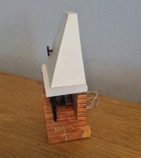 Lundby hoek haard miniatuur voor in poppenhuis Vintage model, Ophalen of Verzenden, Zo goed als nieuw, Poppenhuis