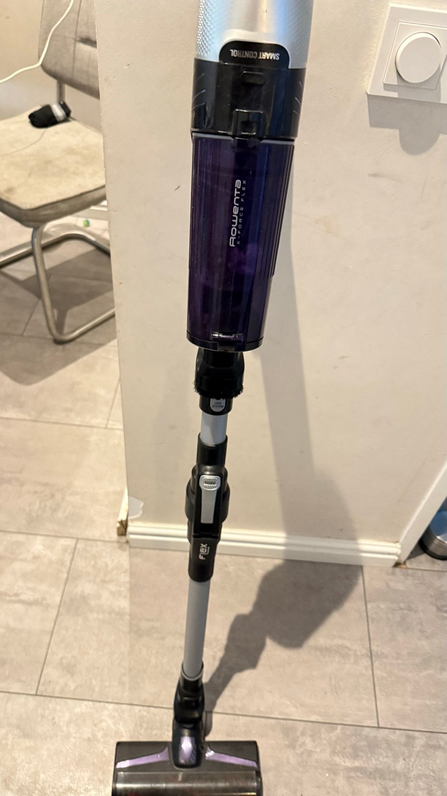 Rowenta X-Force Flex 9.60 RH2037WO Steelstofzuiger, Gebruikt, Draadloos, Minder dan 1200 watt, Reservoir