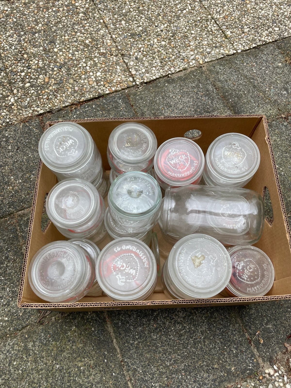 Weck glazen 30 stuks, Ophalen, Glas, Pot, Bus of Blik