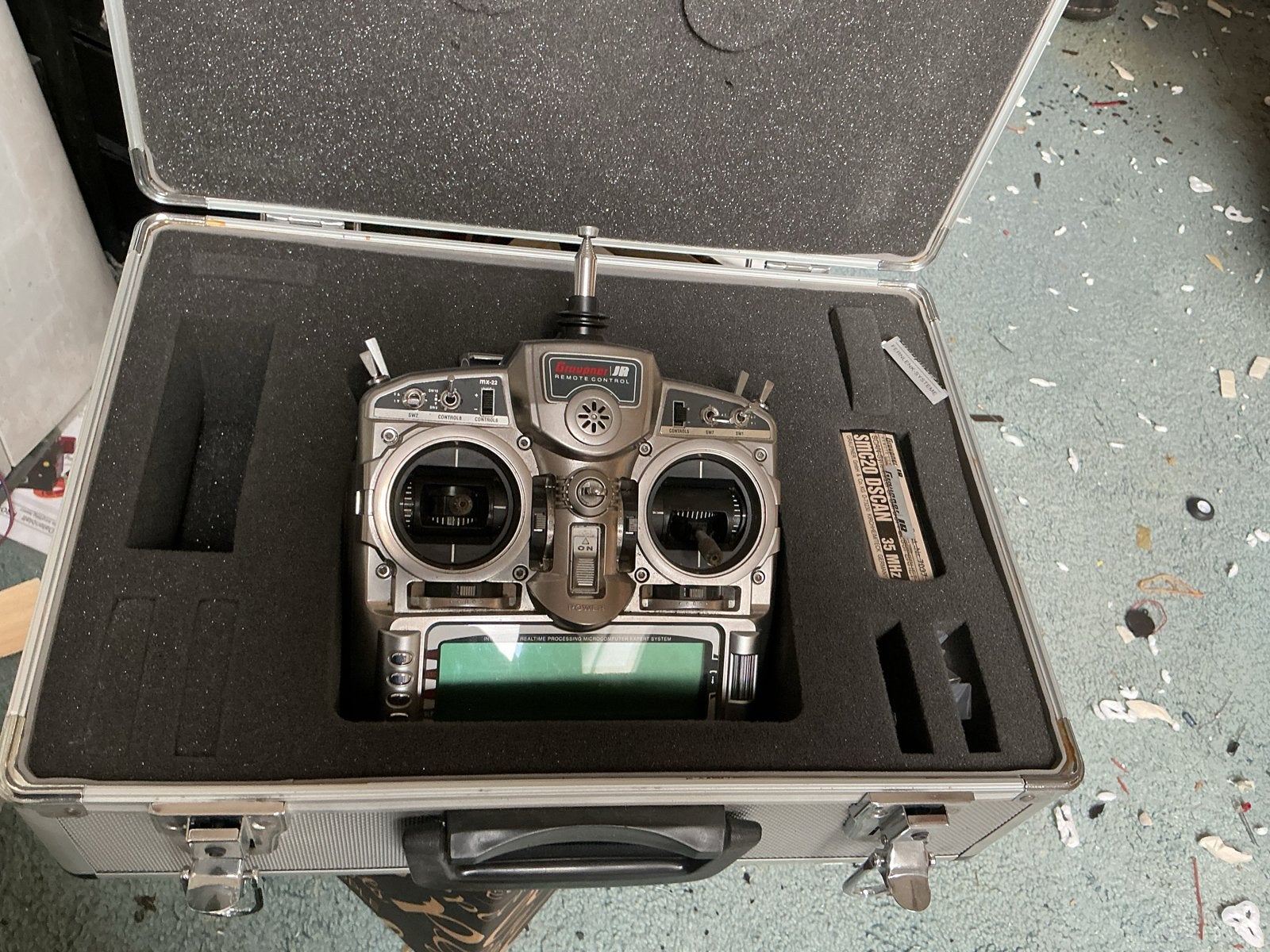 Graupner MX-20 HoTT afstandsbediening in koffer, Ophalen of Verzenden, Gebruikt
