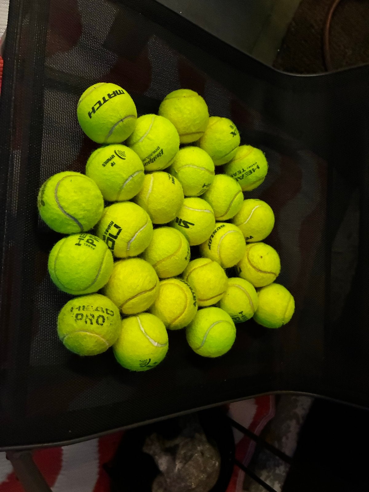 Partij gebruikte tennisballen - diverse merken, Ophalen, Gebruikt, Ballen, Overige merken