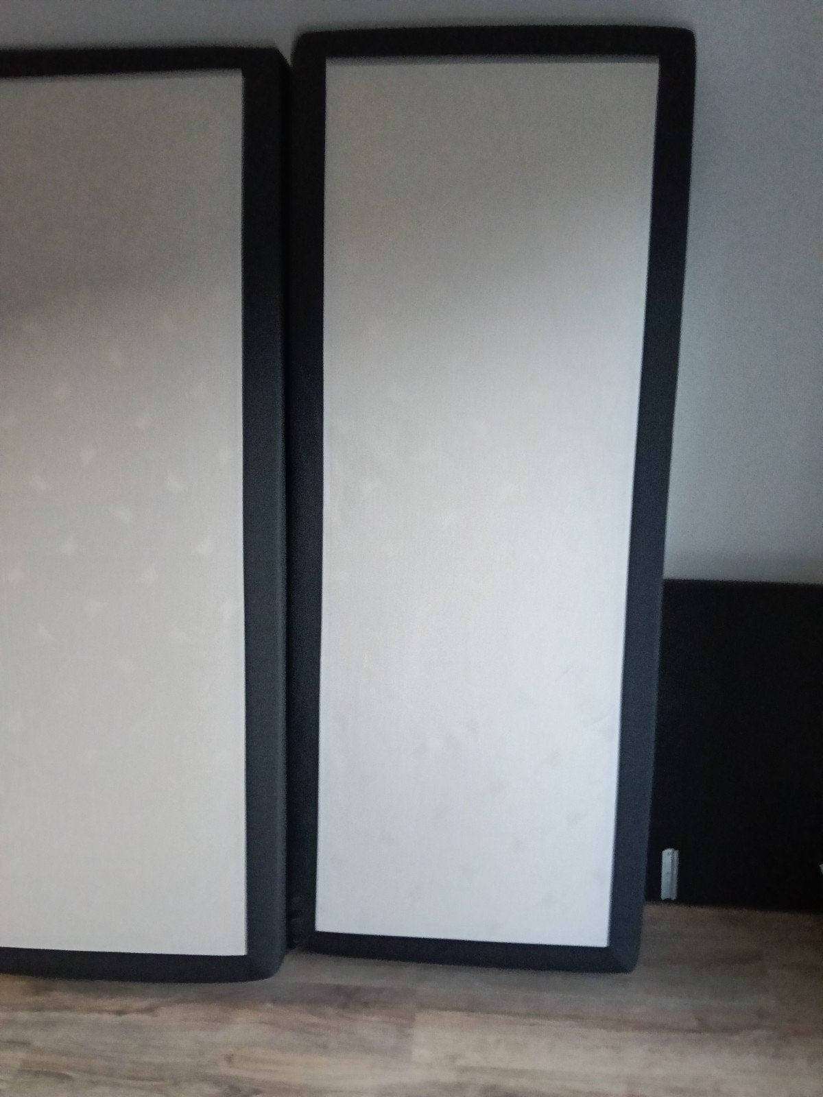 Gratis tweepersoons boxspring bedbodems met hoofdbord, Ophalen, Zwart, Tweepersoons, Zo goed als nieuw