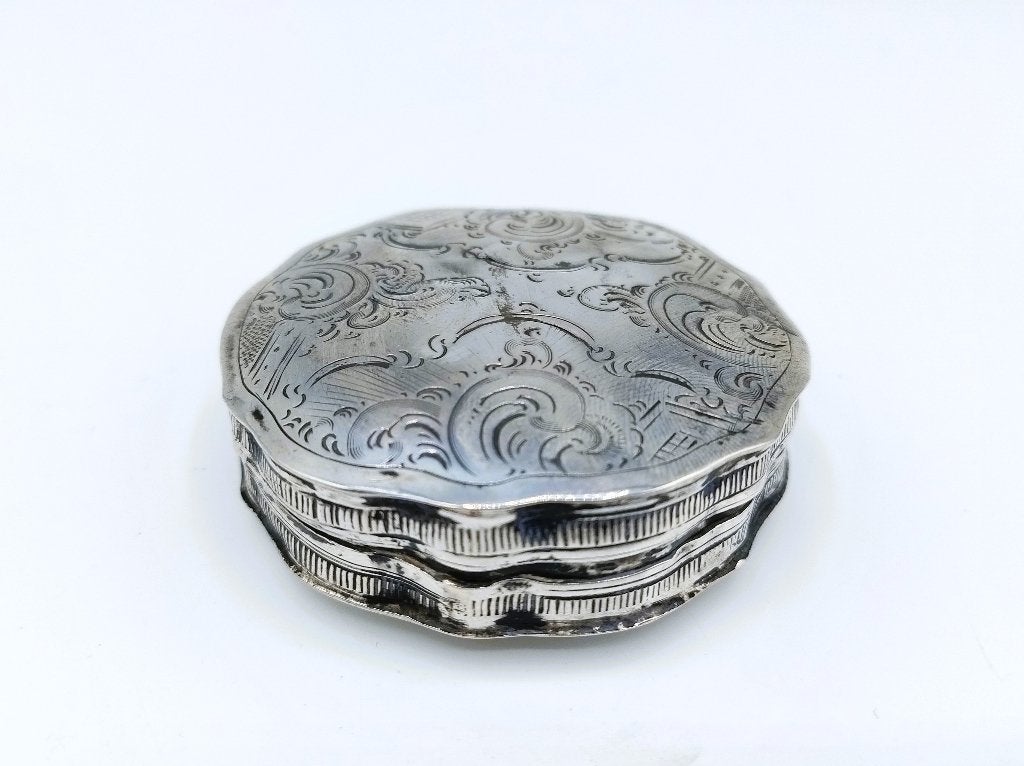Zilveren pepermuntdoosje, A. van de Sluys, Schoonhoven, 1860, Antiek en Kunst, Verzenden, Zilver