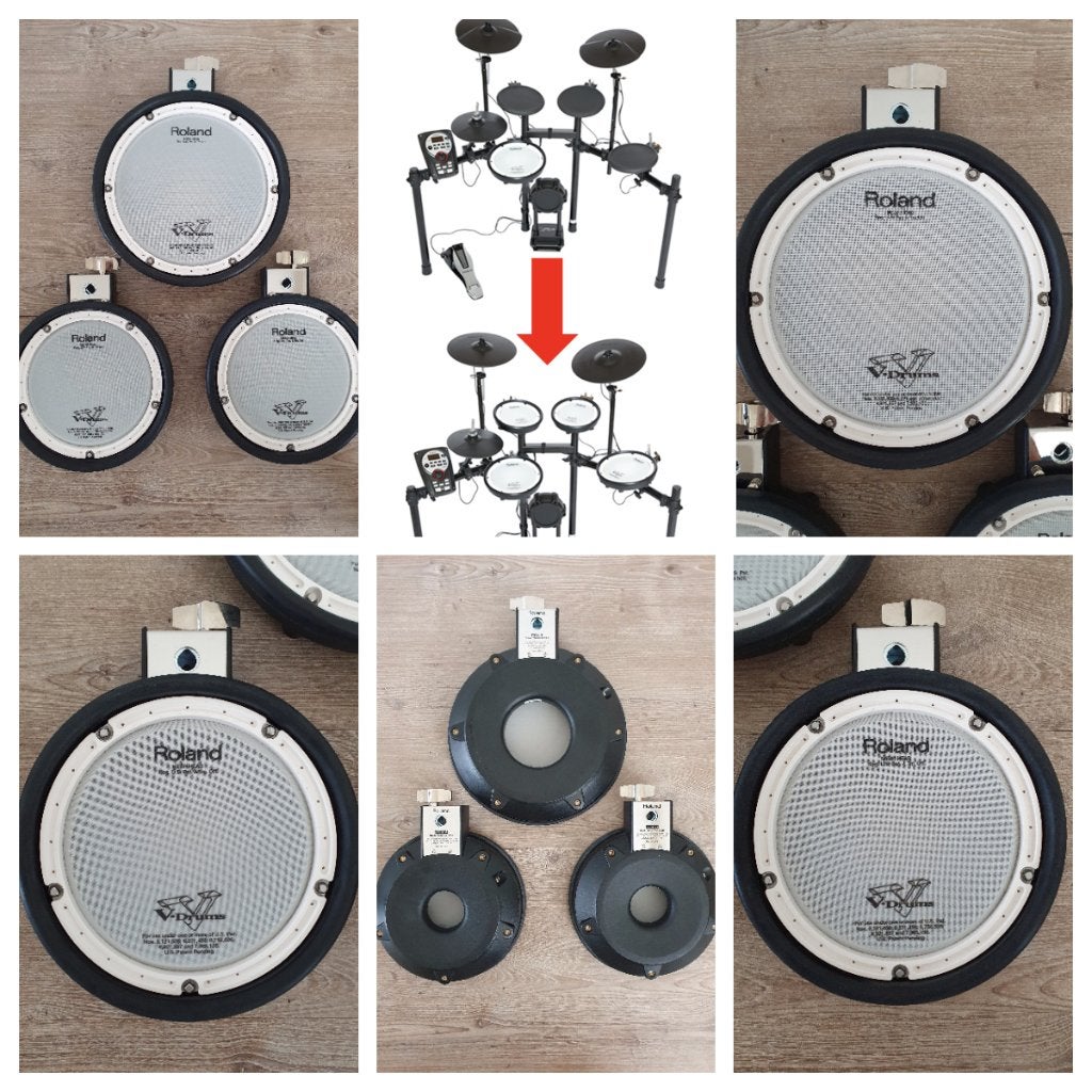 Roland PDX-8 + 2x PDX-6 Upgrade Pack | Gaasvellen | Drumstel, Roland, Drums of Percussie, Ophalen of Verzenden, Zo goed als nieuw