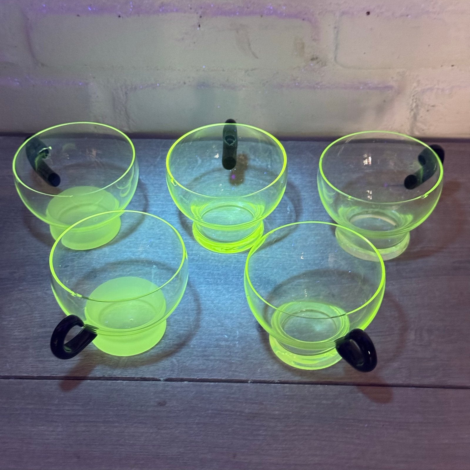 5 Copier Koffie/Thee glazen set - UV reactive glas, Ophalen of Verzenden