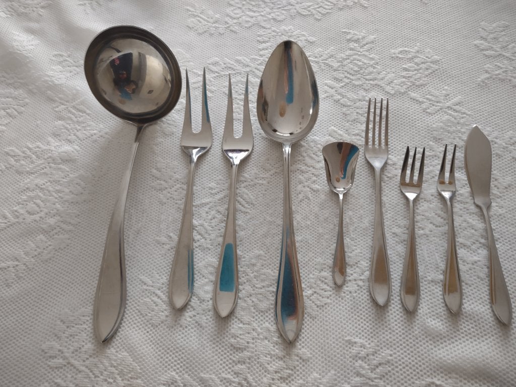 keltum model puntfilet diverse bestekdelen, Antiek en Kunst, Antiek | Bestek, Ophalen of Verzenden