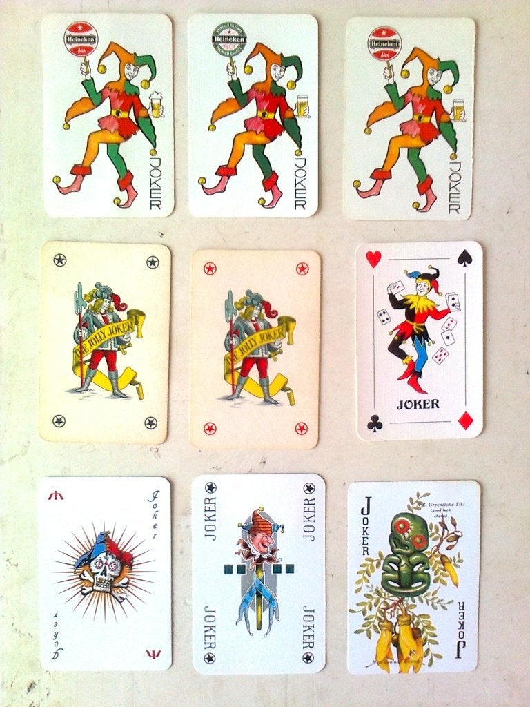 9 jokers D v verzenden €1,50, Verzamelen, Ophalen of Verzenden, Zo goed als nieuw, Joker(s)