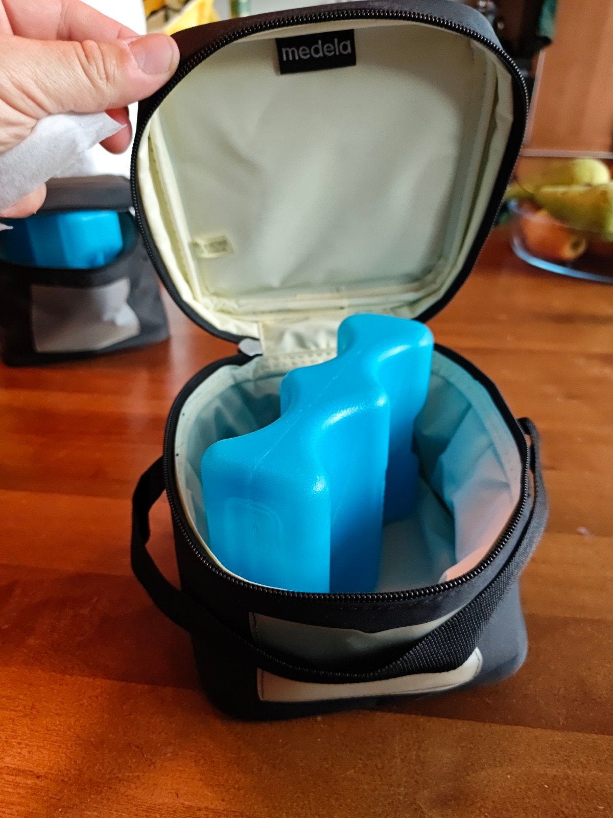 Medela Koeltas met koelelementen (2 stuks beschikbaar), Ophalen of Verzenden, Gebruikt