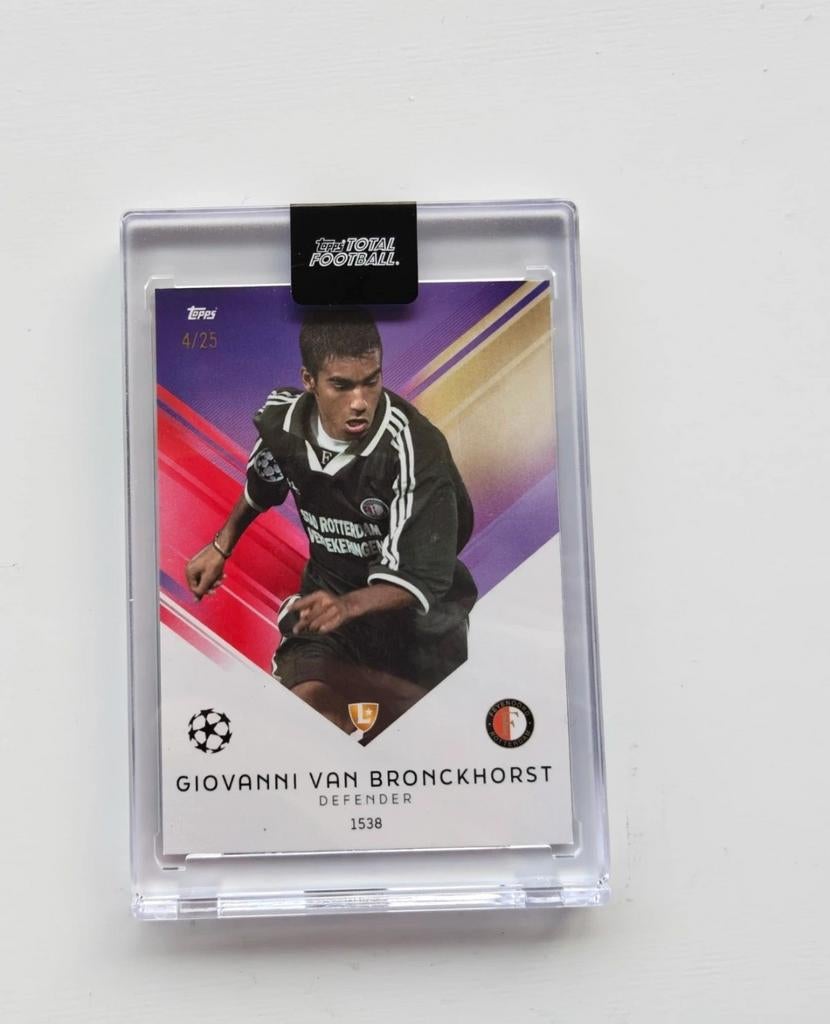 Giovanni van Bronckhorst Feyenoord Topps Total Football /25, Verzamelen, Ophalen of Verzenden, Nieuw, Feyenoord, Spelerskaart
