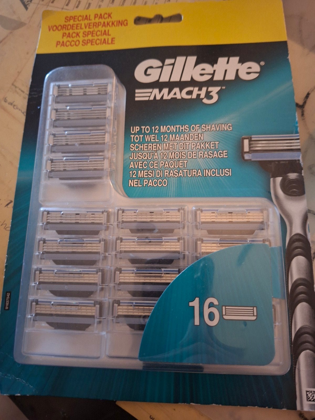 Gillette Mach3 Scheermesjes - 16 Stuks - Nieuw in Verpakking, Verzenden, Nieuw, Scheren en Epileren