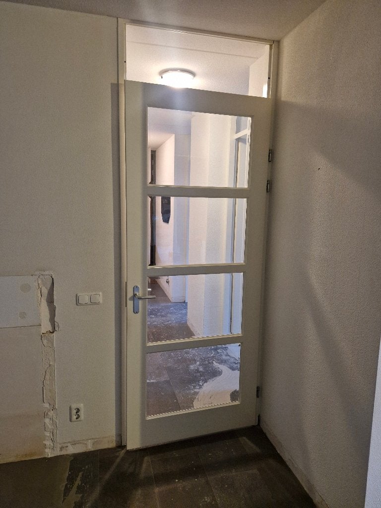 Stalen binnendeur kozijn + deur, Gebruikt, 215 cm of meer, Binnendeur, Metaal