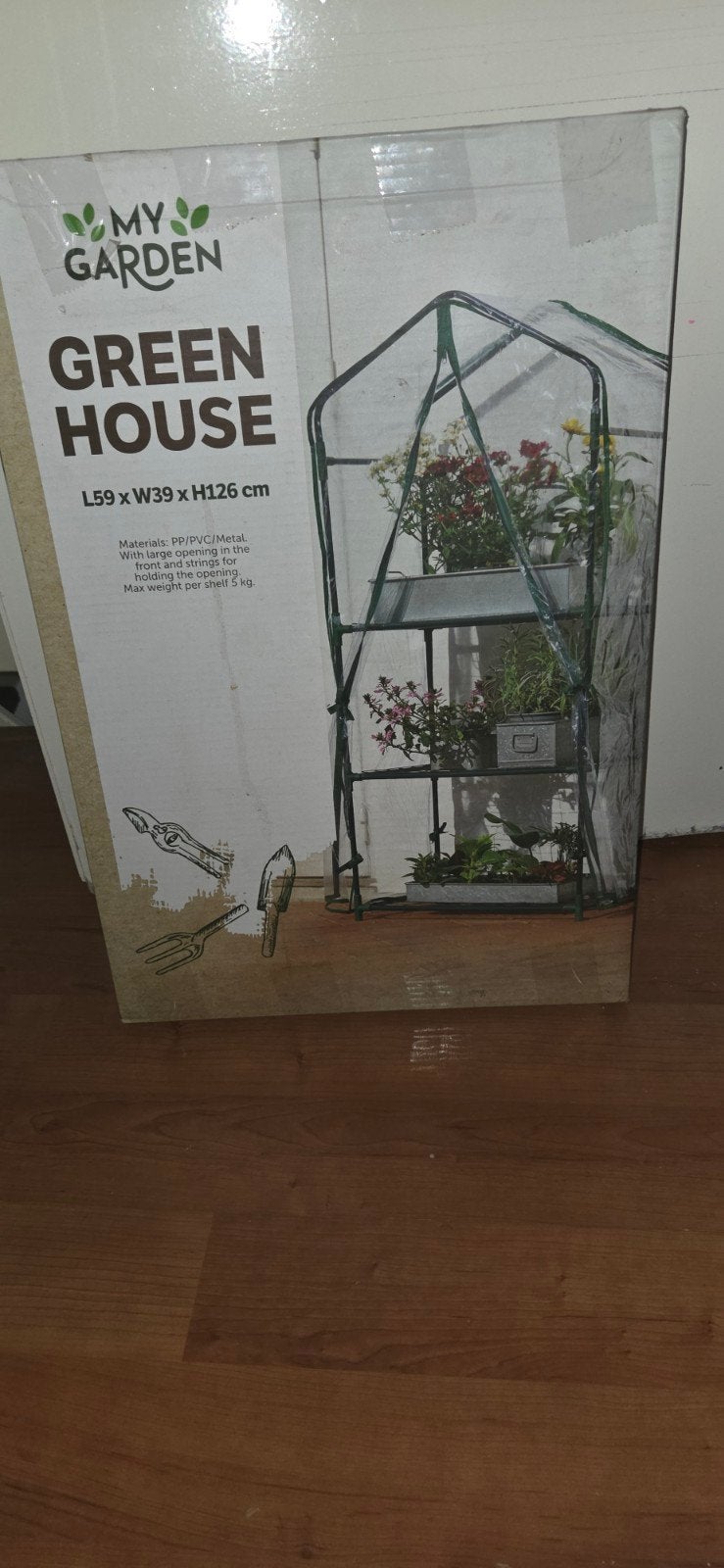 Tuinkasje, Ophalen, Glas, Aluminium
