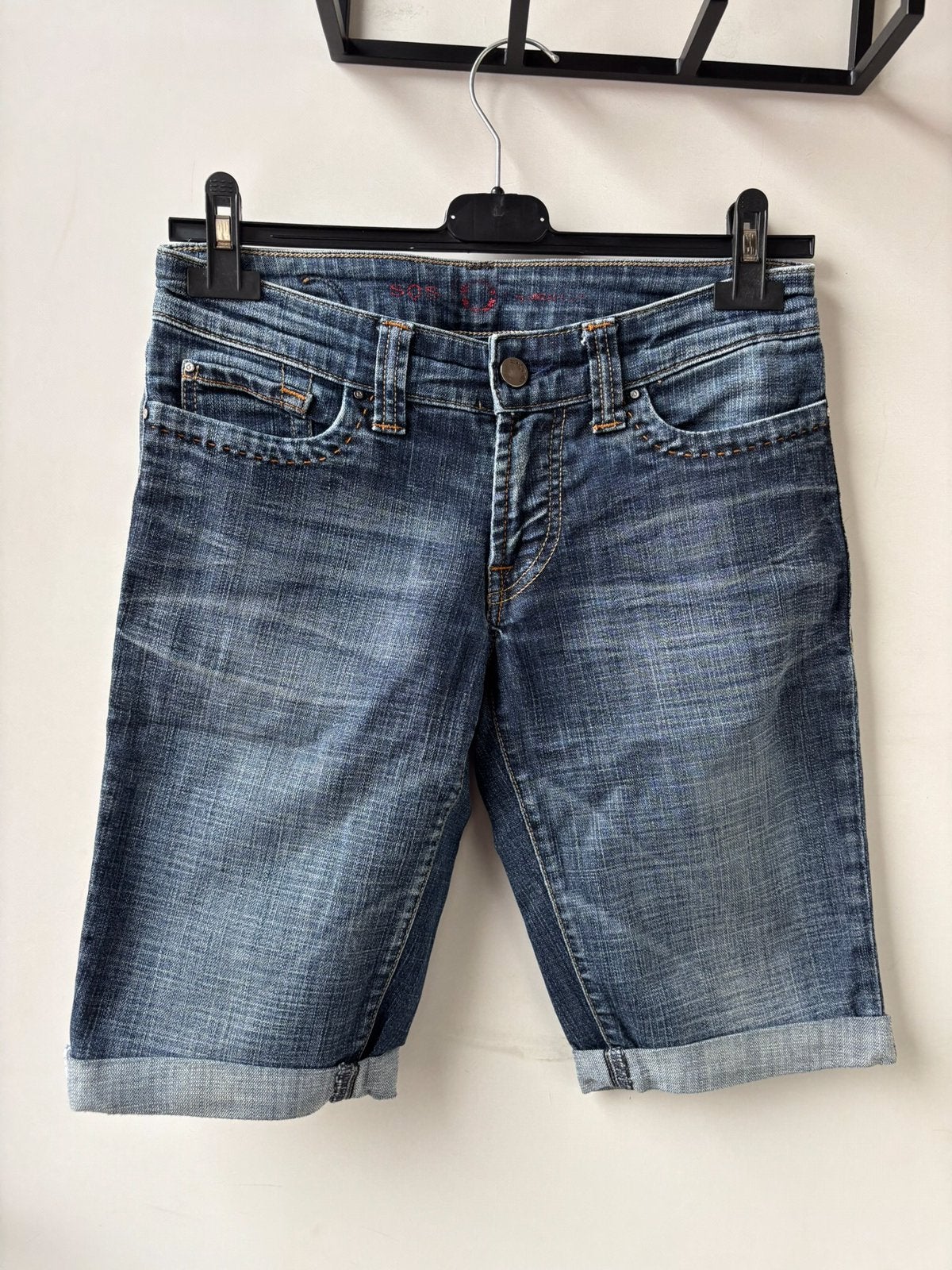 Korte spijkerbroek SOS maat S, Ophalen of Verzenden, Zo goed als nieuw, Blauw, W28 - W29 (confectie 36)