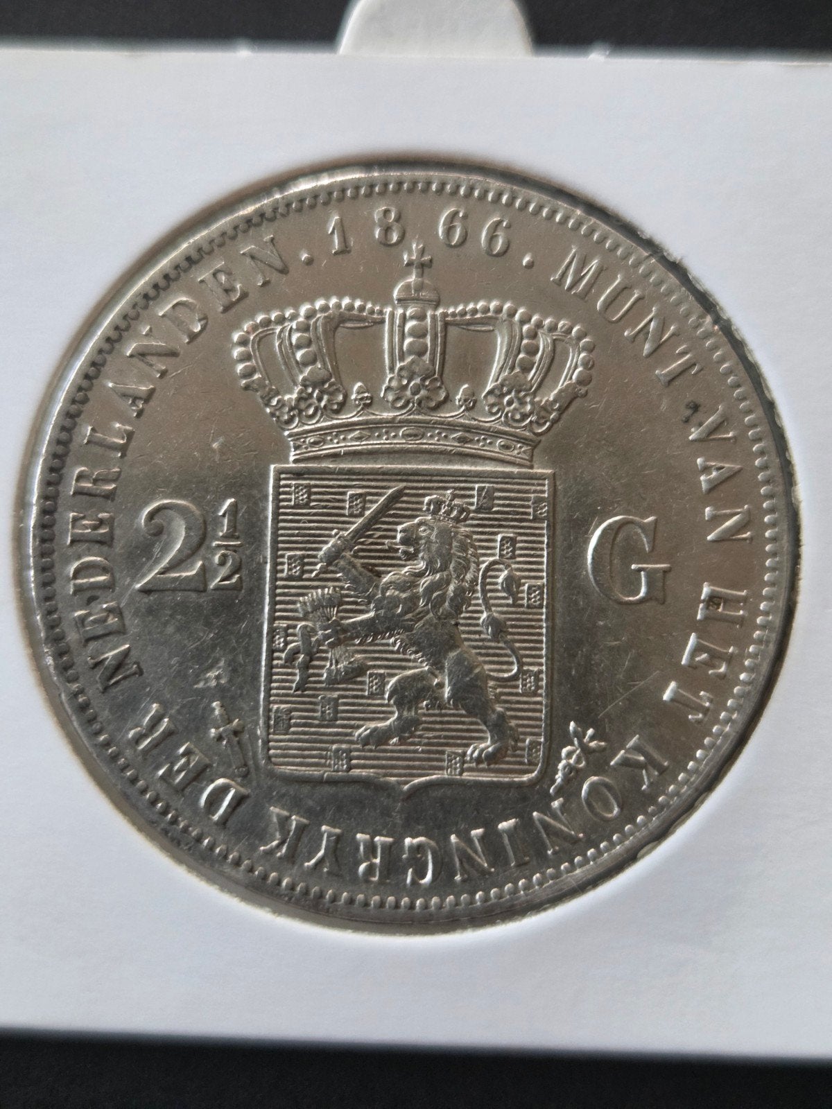 Rijksdaalder 1866, Ophalen of Verzenden, 2½ gulden