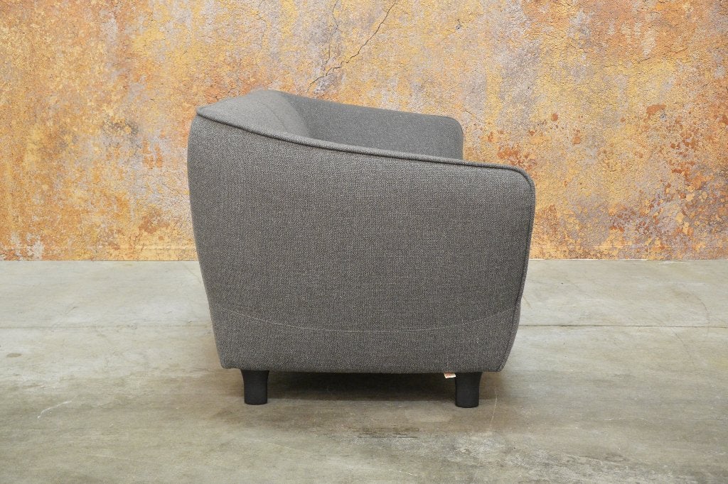 Als NIEUW! grijze stoffen Leolux Pode Turia design bank, Leolux, Leolux, 150 tot 200 cm, Tweepersoons