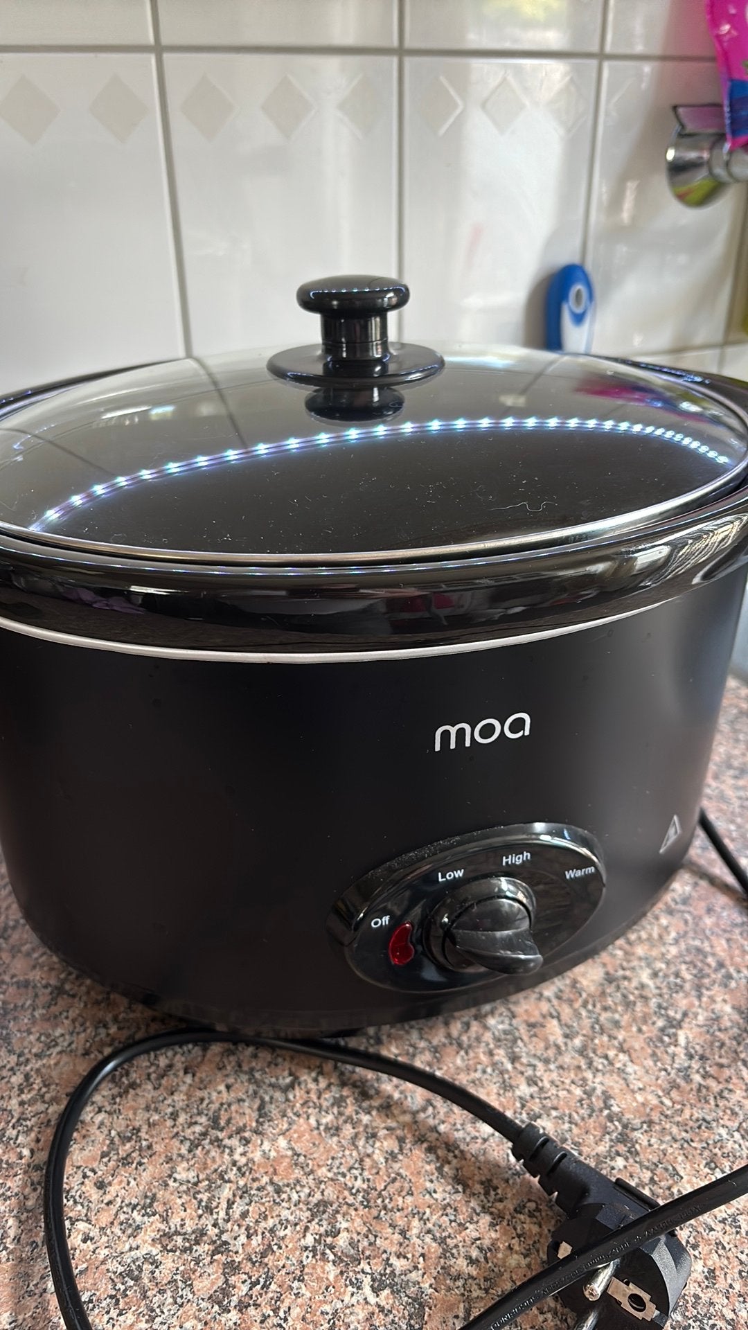 MOA Slowcooker SC65B - 6.5L - Keramische binnenpan, Witgoed en Apparatuur, Slowcookers, Ophalen, Vaatwasmachinebestendig, Zo goed als nieuw