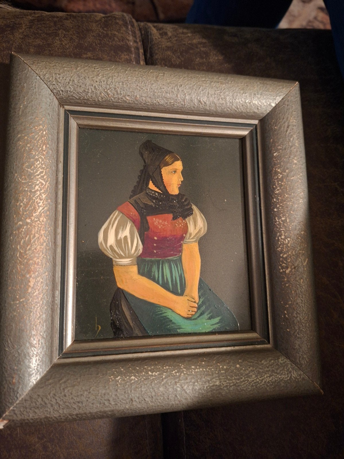 Oud Hollands portret van vrouw in klederdracht, Paneel, Portret of Personen, Oud hollands, Ophalen of Verzenden