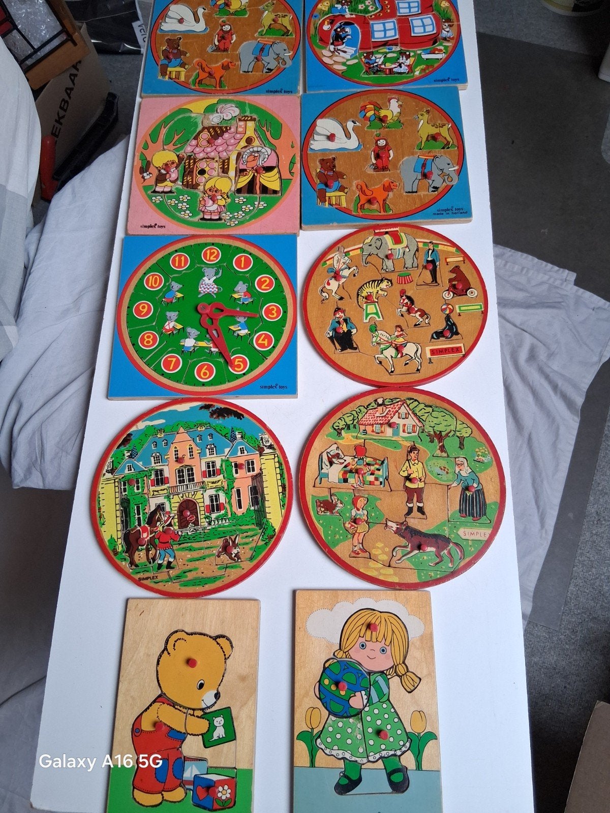 10 simplex puzzels., Kinderen en Baby's, Speelgoed | Kinderpuzzels, Ophalen of Verzenden, 10 tot 50 stukjes, Gebruikt