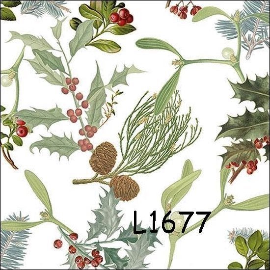 Servetten decoupage/bullet journal * hulst & maretak L1677, Hobby en Vrije tijd, Verzenden, Nieuw