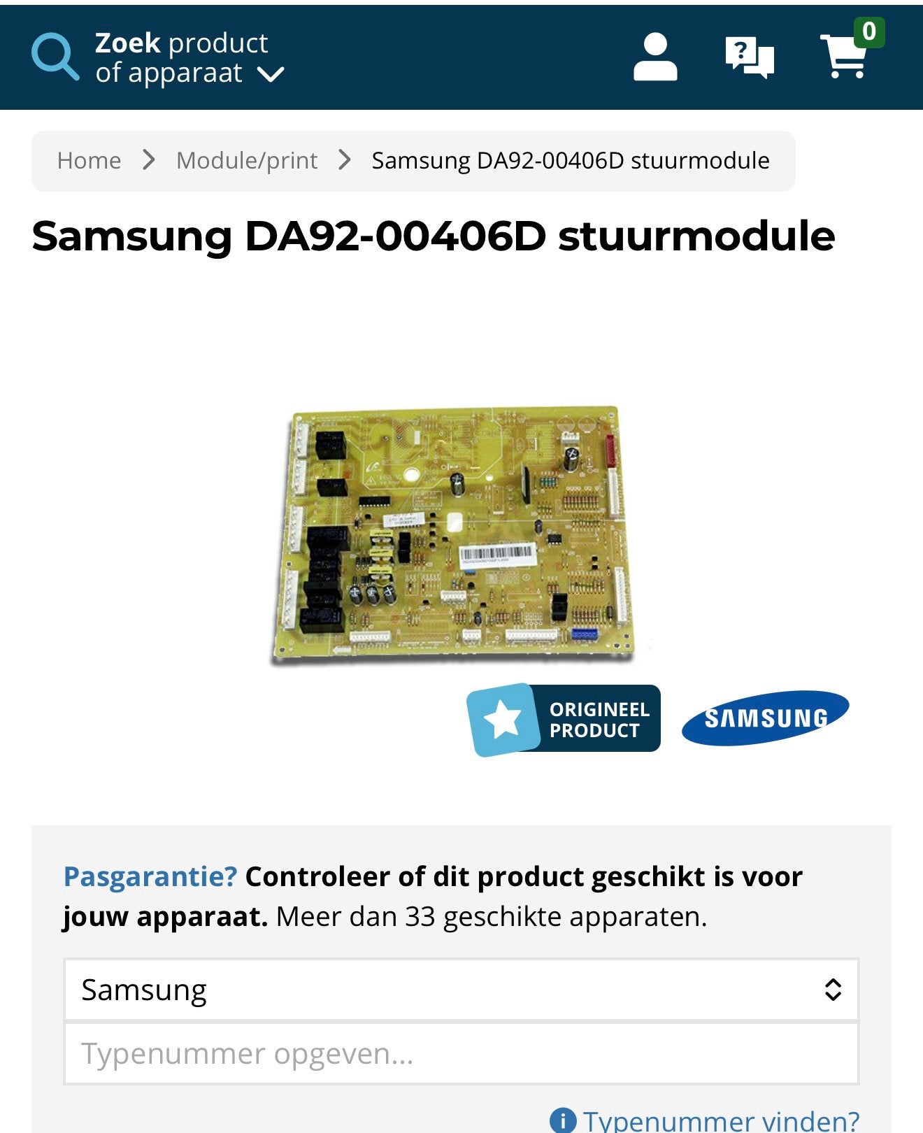 Stuurmodule -Samsung Americans koelkast, Eén persoon, Cadeaubon