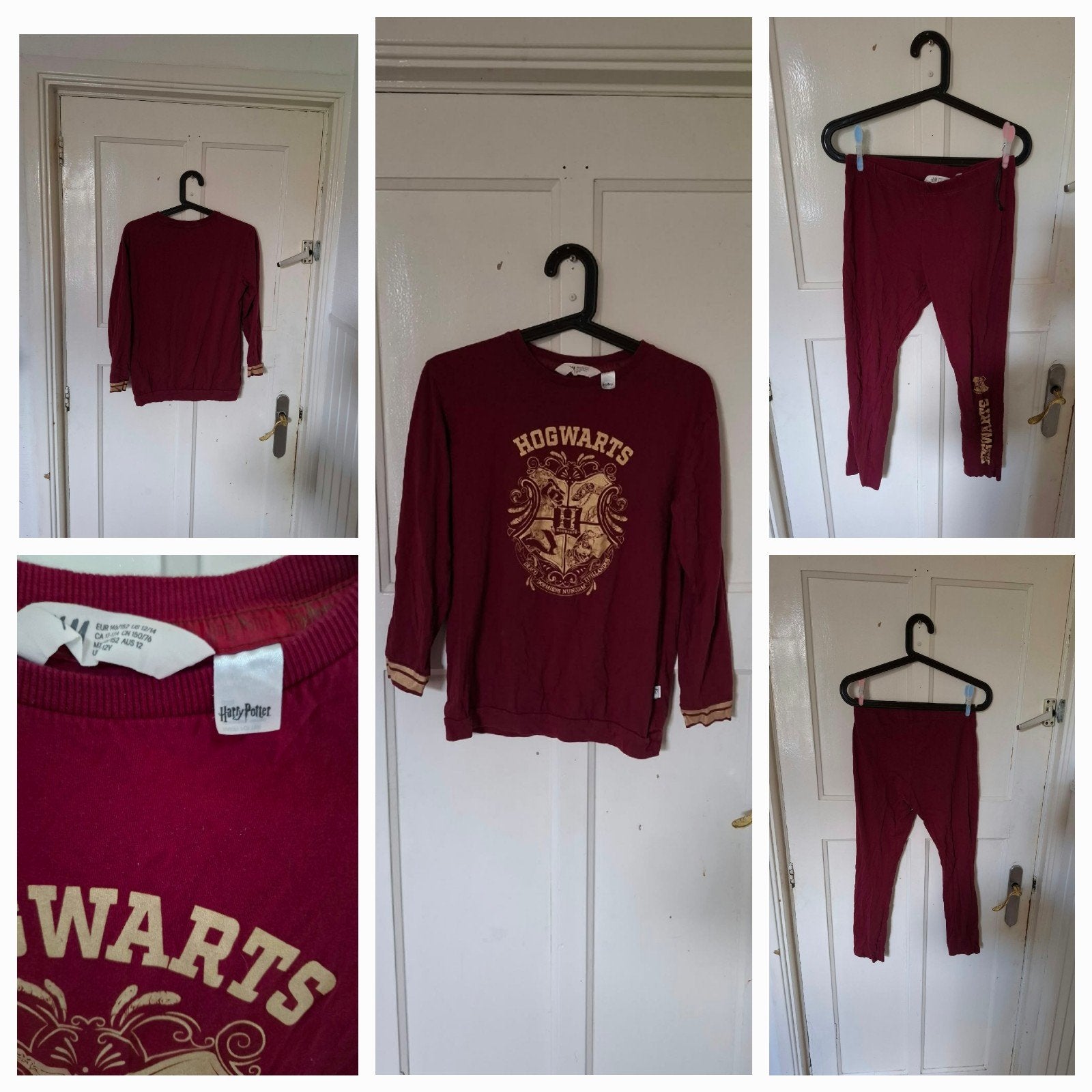 Harry Potter Hogwarts pyjama set H&M Maat 146/152, Ophalen of Verzenden