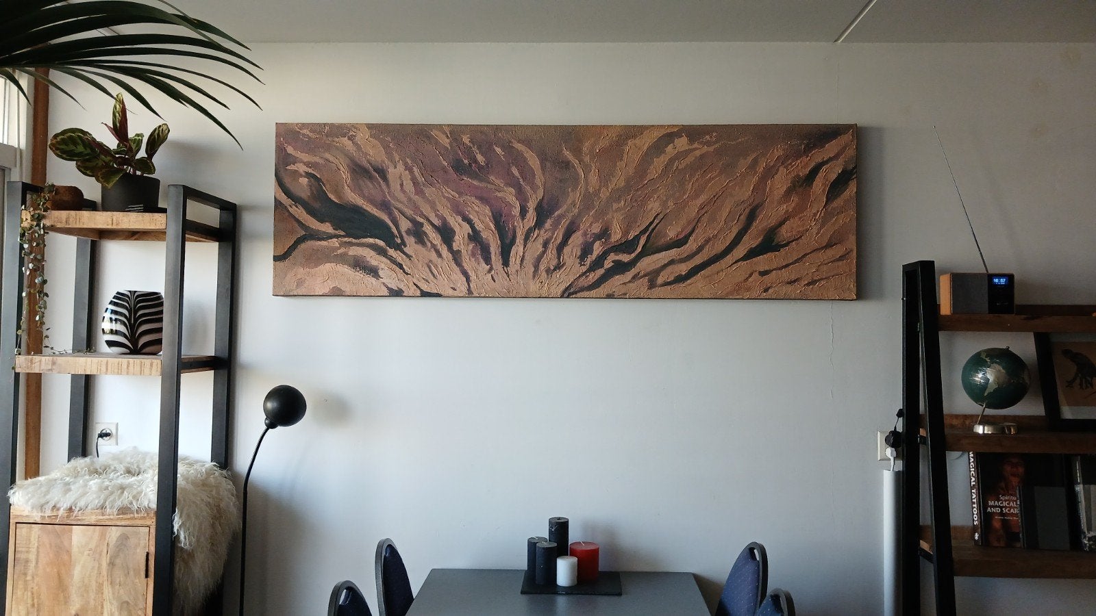 Schilderij groot abstract, Ophalen