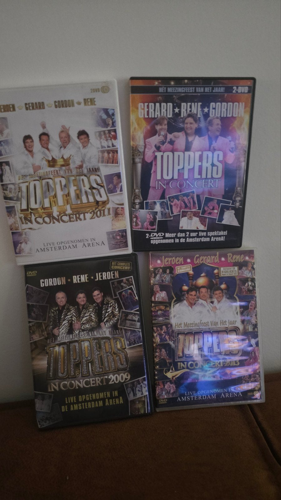 Toppers In Concert DVD Collectie (4 stuks), Gebruikt, Alle leeftijden, Concert, Inclusief doosje