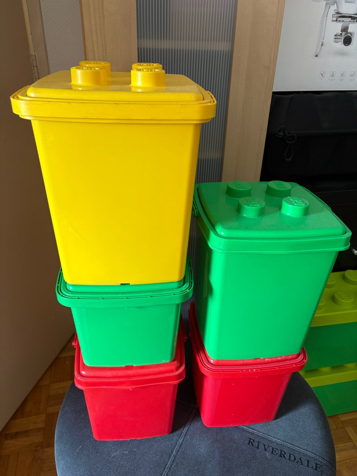 5 Vintage Duplo Opbergbakken/Emmers (Leeg), Ophalen of Verzenden, Gebruikt, Overige typen, Duplo