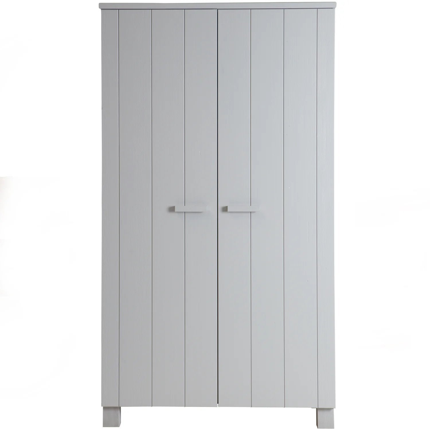 WOOOD Kast Grenen Betongrijs 202x111x55 cm, Ophalen, 100 tot 150 cm, 200 cm of meer, Zo goed als nieuw