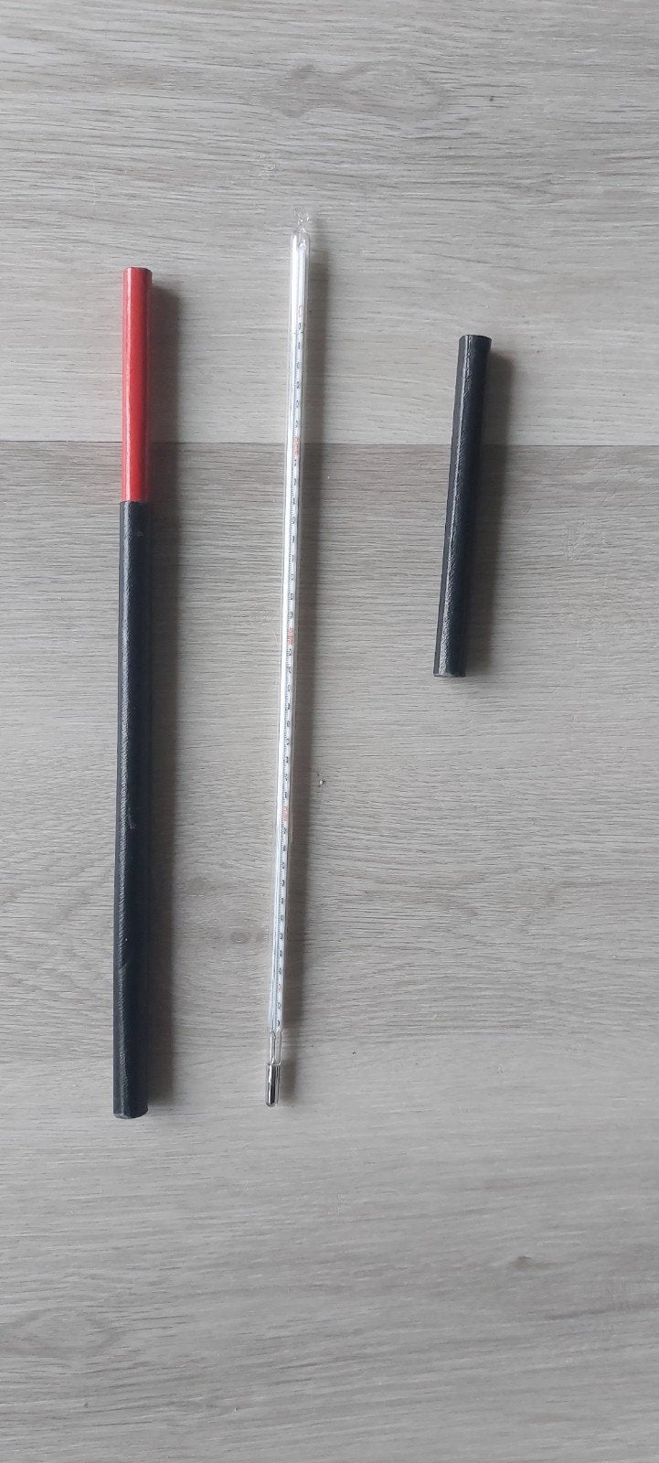Antieke M. van Baaren, Den Haag Thermometer in koker, Ophalen of Verzenden, Gebruikt